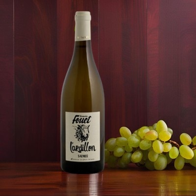 Bouteille de vin et raisins